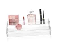 WOONEKY Organisateur De Maquillage Acrylique Étagères De Présentation Porte-parfum Présentoirs Acrylique Organisateur De Vanité Transparent