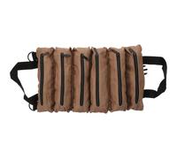 WOONEKY Organisateur de Rouleau à Outils Toile Canvas avec Zippées Sacoche de Rangement Robuste pour Outils de Voiture Pochette Pratique