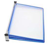 WOONEKY Organiseur Mural de Dossiers A4 5 Panneaux à Chargement Facile Bleu Porte-Documents Suspendu pour Bureau et Espaces Publics Système d'Affichage Pratique et Sécurisé