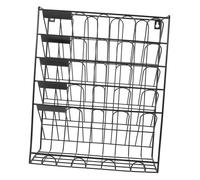 WOONEKY Organiseur Mural Fer pour Dossiers et Magazines Porte-fichiers Suspendu Vertical Support de Rangement Bureau Polyvalent Noir Design Simple