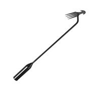 WOONEKY Outil de Désherbage Manuel Acier Inoxydable Dents Fourchette à Désherber Multifonctionnelle Ergonomique Râteau Compact pour Jardinage et Élimination des Mauvaises