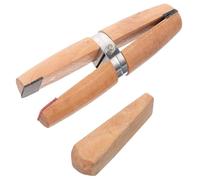 WOONEKY Outil Manuel pour Fabrication de Bagues en Bois et Acier Inoxydable Pince de Sertissage de Pierres Cale Annulaire pour Polissage Gravure et Réparation de Bijoux Outil