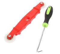 WOONEKY Outil Pression Moustiquaire Fenêtre Double Roue Nylon avec Crochet pour Installation et Remplacement de Grillage Couleur Aléatoire