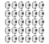 WOONEKY Palette de Maquillage Ronde Vide en Fer 30 Godets Ronds Compatibles pour Fards à Paupières et Blush Plateau DIY Rechargeable 26X5 CM Boîte Rangement Cosmétique pour Usage