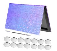 WOONEKY Palette Magnétique pour Fards à Paupières avec Godets Métalliques et Raclette Organisateur Cosmétique pour Maquillage Professionnel et Usage Design Spacieux et Compact pour Voyage