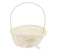 WOONEKY Panier Tissé Décoratif pour Fleurs et Objets Divers, Plastique Blanc, Fait Main, Multifonction, pour Décoration Intérieure et Fête, pour Familles et Amis Plusieurs styles