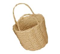WOONEKY Panier Tissé Miniature Paille pour Maison de Poupée Accessoire Décoratif de Scène Miniature Modèle Oval et Réutilisable