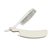 WOONEKY Peigne à Barbe Pliable En Alliage De Zinc Pour Homme Accessoires De Coiffure Peigne Antistatique Taille Compacte Coiffure Rasage Convient Aux Voyages