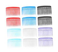 WOONEKY Peigne à Cheveux Latéral 12Pcs Peignes Classiques en Plastique Style Vintage Accessoire pour Cheveux Fins pour Élégantes