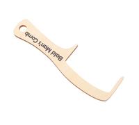 WOONEKY Peigne Bois pour Homme Chauve Outil de Toilettage Pratique et Humoristique Peigne Durable Bois pour Moustaches et Tête Chauve