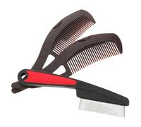 WOONEKY Peigne Démêlant Doux Brosse Anti-Pelliculaire Outil de Nettoyage Profond pour Chats et Chiens Adapté à Poils Longs et Courts Usage Domestique et Professionnel