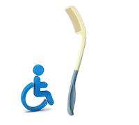 WOONEKY Peigne Long à Manche Ergonomique Plastique pour Personnes Âgées et Handicapes Convient à Tous Types de Cheveux et Pratique pour Cheveux Secs et Humides