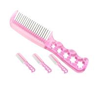 WOONEKY Peignes à Perruques en Acier 4 Pièces Taille Standard Antistatique pour Femmes Passionnées de Perruques Entretien Professionnel des Rose