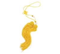 WOONEKY Pendentif à Pompon Jaune Décoration Attrayante et Polyvalente en Tissu pour Épée de Tai Chi pour Accessoires d'arts Martiaux