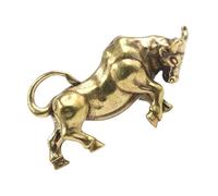 WOONEKY Pendentif Bœuf Laiton Vintage Breloque DIY Ox Charms Ornement Suspendu Antirouille pour Porte-clés Sac de Chinoise Léger et Élégant