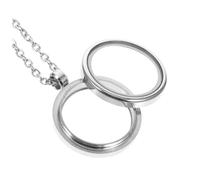 WOONEKY Pendentif Flottant Verre Clair avec Chaîne Acier Inoxydable Boîte à Souvenir à Vis pour Mariage Charme Bouquet Mémoire Pendentif Ouvrable DIY pour Collier