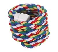 WOONEKY Perchoir Coton Suspendu pour Perroquet Corde Flexible à Mâcher et Escalade Support Multi-Usage pour Perruche et Oiseau à Crête Installation Facile et Confort