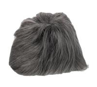 WOONEKY Perruque Grise Courte Pour Femme Avec Frange Bouclée Cheveux Africains Réalistes Pour Cosplay Et Usage Quotidien