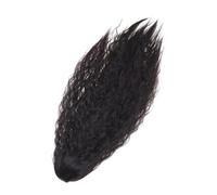 WOONEKY Perruque Queue de Cheval Bouclée Longue Résistante Chaleur Extension Synthétique Volumineuse avec Pince Style Vintage pour Cosplay et Fête Noir Naturel