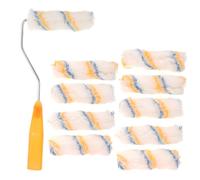 WOONEKY Petit de Peinture pour Murs Mini Pinceau avec Manche Finition sans Traces pour Angles et Bords Kit Coton avec Poignée Ergonomique