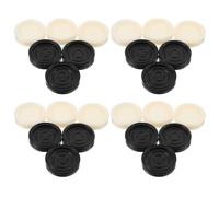 WOONEKY Pièces De Backgammon Rondes en Plastique 24 Pcs, Jeu De Dames pour Adultes Et Adolescents, Matériau Abs Résistant, Accessoire De Jeu Portable pour Parties en Famille Et Voyages