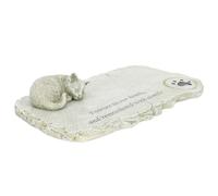 WOONEKY Pierre Commémorative pour Chaton en Résine Imperméable, Monument Funéraire Décoratif Vert Mousse, pour Jardin Et Animaux De Compagnie