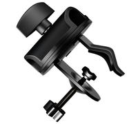 WOONEKY Pince Micro en Métal Noir Plaque Rotative et Rotation à 360°, Fixation Compacte pour Microphone à Main, pour Performances sur Scène et Discours