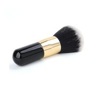 WOONEKY Pinceau Kabuki Plat à Fond de Teint Liquide Petit Format Noir et Or pour Maquillage Visage, Blush, Bronzer et Estompage, Accessoire Beauté Polyvalent de Précision