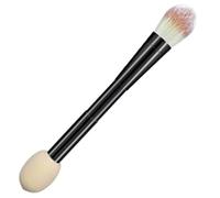 WOONEKY Pinceau Maquillage Double Embout avec Éponge Fond de Correcteur Brosse Multifonction pour Visage Portable
