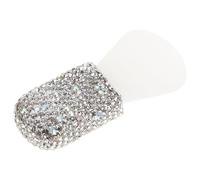 WOONEKY Pinceau Silicone pour Masque Visage avec Manche Orné de Cristaux Brosse Miniature Sans Poils pour Application Sérum Yeux Argile Lotion Corporelle et Soins Peau