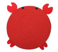 WOONEKY Planche à Gratter Chat Forme Crabe en Carton Ondulé Résistant Solide, Tapis De Jeu pour Chat Intérieur, Griffoir Naturel pour Entretien Griffes Et Divertissement Chatons