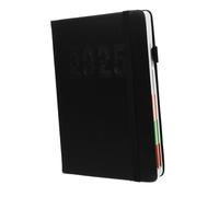 WOONEKY Planner avec Support Stylo Agenda Hebdomadaire et Mensuel Organisateur pour Étudiants Enseignants et Bureau Carnet de Travail Noir Rigide