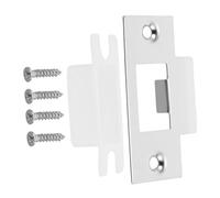 WOONEKY Plaque de Gâche Acier Inoxydable pour Porte Guide de Verrouillage Renforcé Finition et Design Moderne Compatible Serrure à Pêne Kit de Renfort Entrée sans Clé Couleur Aléatoire