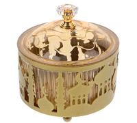 WOONEKY Plateau de Service Décoratif et Pratique en Fer Doré Style Moyen-oriental pour Fruits Secs et Bonbons pour Table de Dîner pour Usage Quotidien
