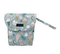 WOONEKY Pochette à Couches Multifonctionnelle, Rangement Léger Vert Clair | Polyester Lanière, Séparation Humide et Sèche, pour Voyages et Dépôt en Crèche