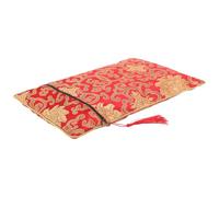 WOONEKY Pochette Bouddhiste Brocart Double Étui de Rangement Satiné à Motifs Dragon Protection pour Écritures Sacrées Réutilisable et Léger Grand Format Rouge avec Motif Floral Luxueux