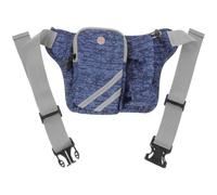WOONEKY Pochette de Taille Sportive Bleue en Nylon, Sangle Réglable | Course à Pied et Randonnée, Poche de Rangement Pratique, Style Simple et Délicat, Confortable à Porter