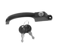 WOONEKY Poignée de Fenêtre Verrouillable Aluminium avec Clé Serrure pour Fenêtres à Moustiquaire Installation Facile et Grip Ergonomique Variées Noir