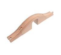 WOONEKY Pont de Voie Ferrée Bois pour Train Extension DIY Compatible Pièces Robustes pour Réseaux Modulables Éducatifs