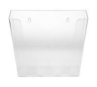 WOONEKY Porte-Documents Mural Suspendu en Acrylique Transparent A4 Fixation Magnétique et Vis, Organisateur de Bureau pour Dossiers, Brochures et Documents, Support Mural Solide