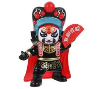 WOONEKY Poupée D’Opéra du Sichuan Changeante de Visage Figurine en Plastique Noire Souvenir Culturel Traditionnel Décoration Artisanale pour Bureau et Collection Présent Original pour