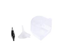 WOONEKY pour Oiseaux Petit Perroquet Bac à Bain avec Trou Supérieur et Entonnoir et Résistante pour Nettoyage des Oiseaux de Compagnie Couleur Aléatoire
