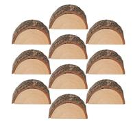 WOONEKY Présentoir à Cartes Demi-Rond Bois 10pcs Support de Table pour réunions et expositions Style Naturel et Rustique