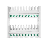 WOONEKY Présentoir pour téléphone Portable Multifonction à 2 Niveaux en Plastique Blanc, 20 Compartiments numérotés, Support de Bureau pour Stockage de téléphones en t Festival