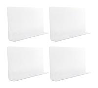 WOONEKY Protection Anti-Éclaboussures d'angle pour Salle de Bain 40 X 12 X 4 CM Lot de 4 Panneaux Transparents en PVC Haute Résistance Pare-Éclaboussures Mural pour Lavabo Adhésif