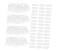 WOONEKY Protège-oreilles de Bain Jetables Blancs en Plastique, 1000 Pièces, Étanches et Doux, Adaptés pour Salons et Espaces Publics, pour Peaux Sensibles