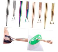 WOONEKY Repoussoir À Cuticules Triangulaire Lot De 4 Pièces Stylo Outil De Retrait À Double Extrémité Poignée Ergonomique Pour Une Élimination Facile Des Peaux Mortes