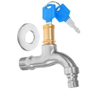 WOONEKY Robinet Design Simple et Pratique en Cuivre Antivol 1/2 Pouce Assurant la Sécurité de L'eau en Extérieur pour Machine à Laver et Jardin
