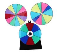 WOONEKY Roue de Fortune Interactive Compacte avec Emplacements Colorés Tableau Effaçable Support Robuste Roue Tournante pour Jeux Tirages Au Sort et Animations