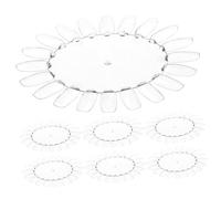 WOONEKY Roue Nuancier Vernis à Ongles Transparent, 10 Pièces, 20 Motifs, Support Plastique 13x11 Cm, Conçu Pour Salons De Manucure Et Entraînement Nail Art